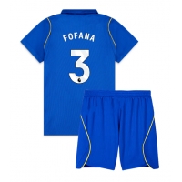 Camisa de Futebol Chelsea Wesley Fofana #3 Equipamento Principal Infantil 2026-27 Manga Curta (+ Calças curtas)